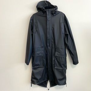 Maium Rainwear Biking Rain Coat 2 in 1 Poncho Waterproof Black Size S